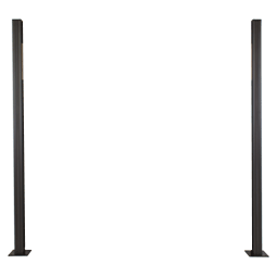 Elephant Schutting composiet Mix & Match antraciet/ aluminium massief (180 x 180 cm)