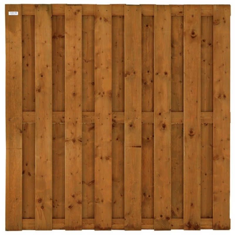 Schutting vuren Timber recht 15L rvs bruin geimpregneerd (180 x 180 cm) schermdikte 4,7 cm
