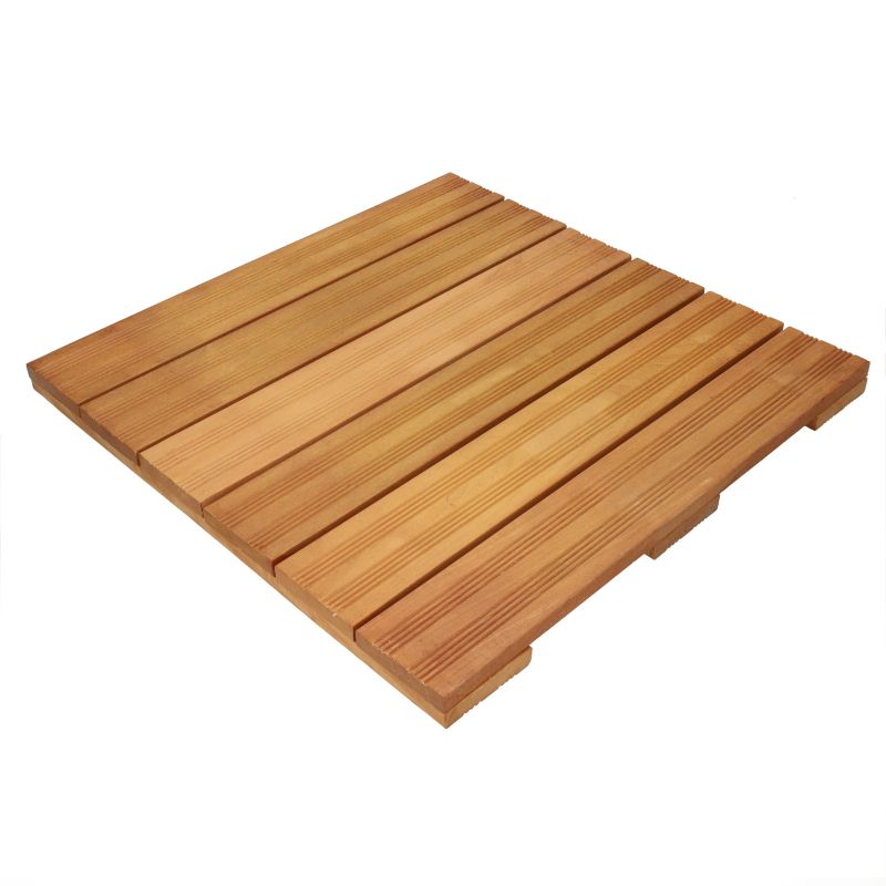 Terrastegel hardhout Almendrillo 50 x 50 cm (30 mm) semi ribbel - geolied