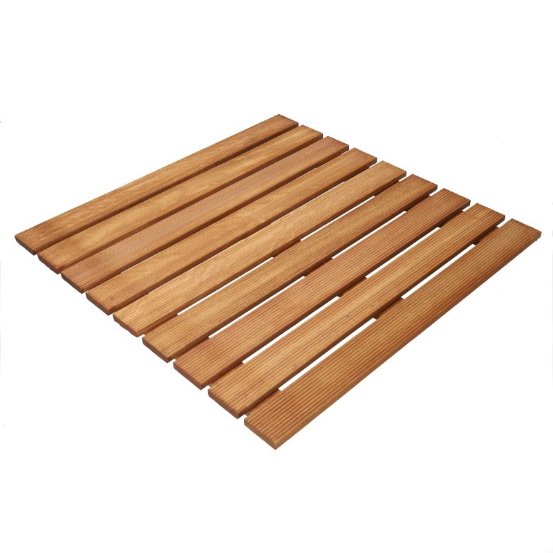 Terrastegel hardhout Bankirai 50 x 50 cm (22 mm) ribbel