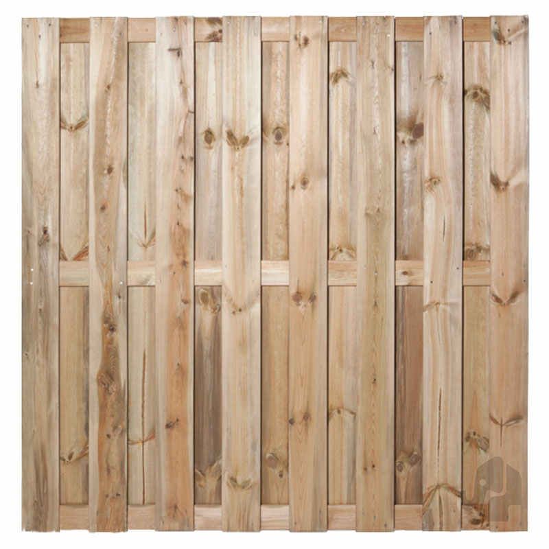 Schutting grenen Finch recht 15L rvs groen geimpregneerd (180 x 180 cm) schermdikte 4,7 cm
