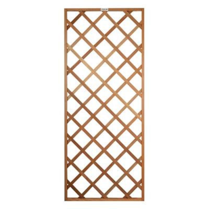 Trellis scherm diagonaal hardhout (75 x 180 cm)