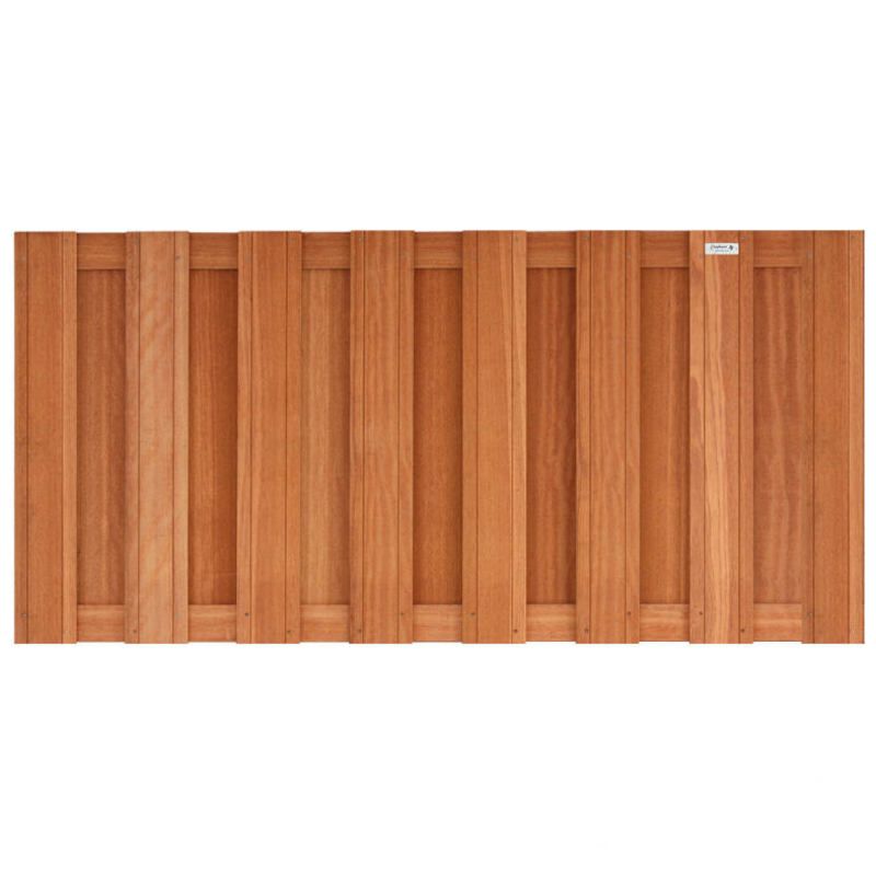 Tuinhek hardhout kempas recht 15L rvs (180 x 90 cm)