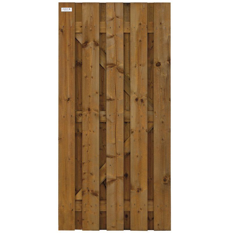 Tuindeur Timber vuren bruin geimpregneerd (90 x 180 cm) geschaafd schermdikte 4,7 cm