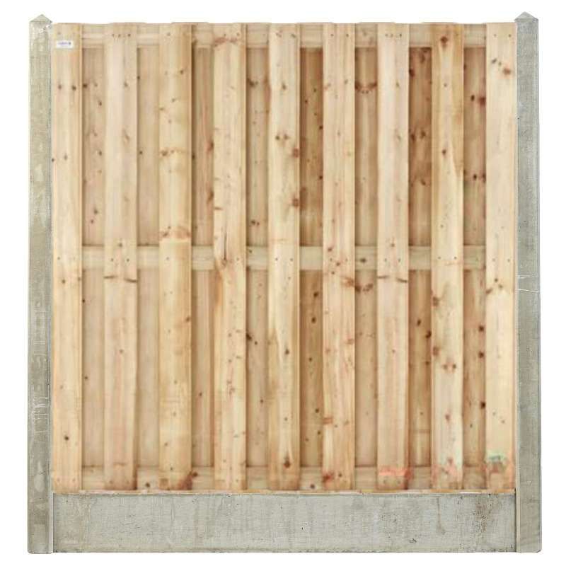 Hout & Beton schutting grijs - Vuren recht 17L groen geimpregneerd (180 x 180 cm) dikte 4,5 cm