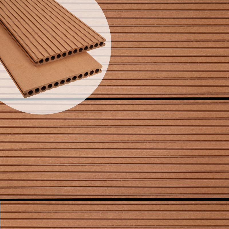 Vlonderplank composiet semi massief 2,5 x 25 cm - XWB Havana vlak en grove ribbel