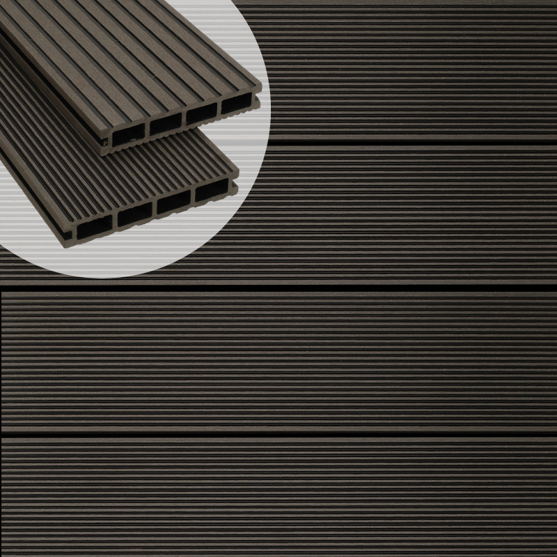 Vlonderplank composiet 2,5 x 14,6 cm Lava groef/ribbel
