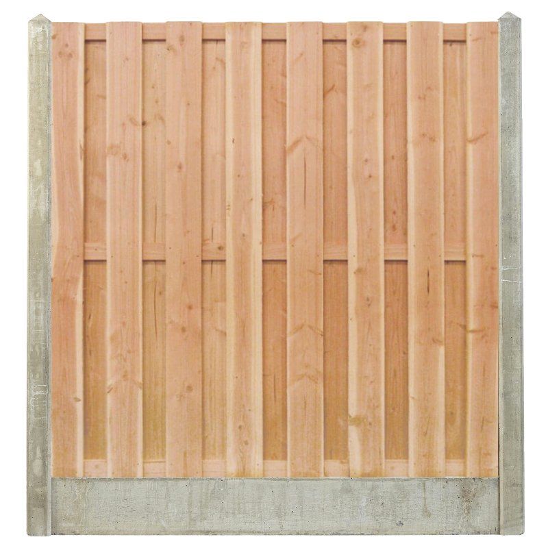 Hout & Beton schutting grijs - Douglas recht 15L (197 x 200 cm) dikte 4,5 cm