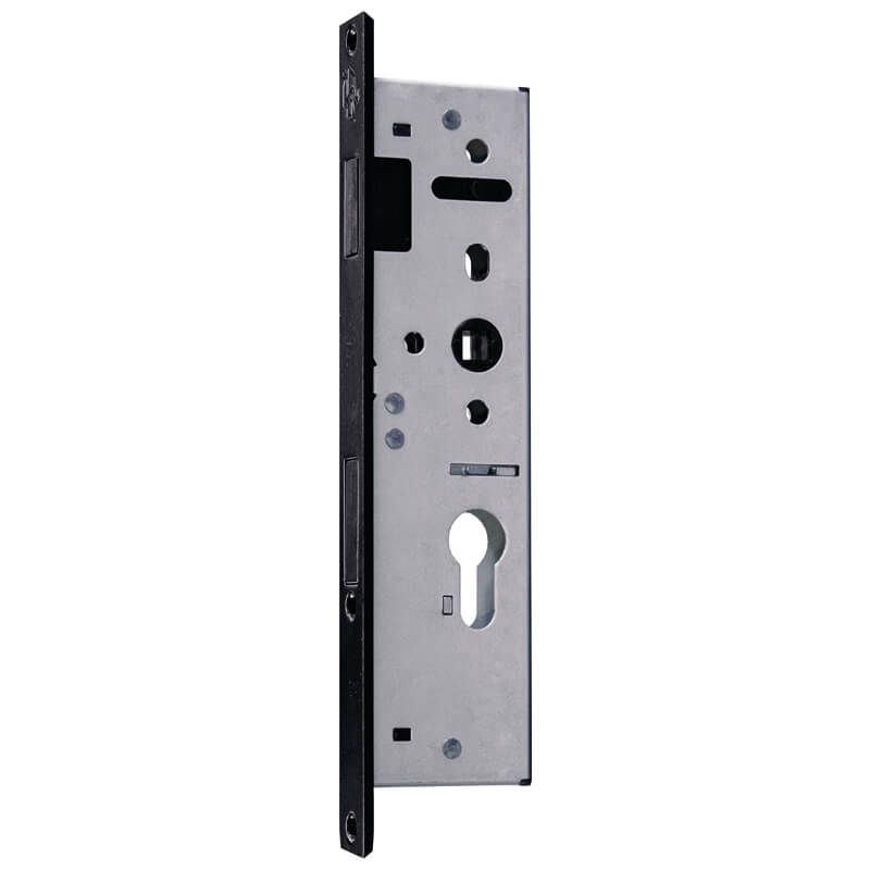 Magneet binnendeurslot zwart - cilinderslot smal - stomp