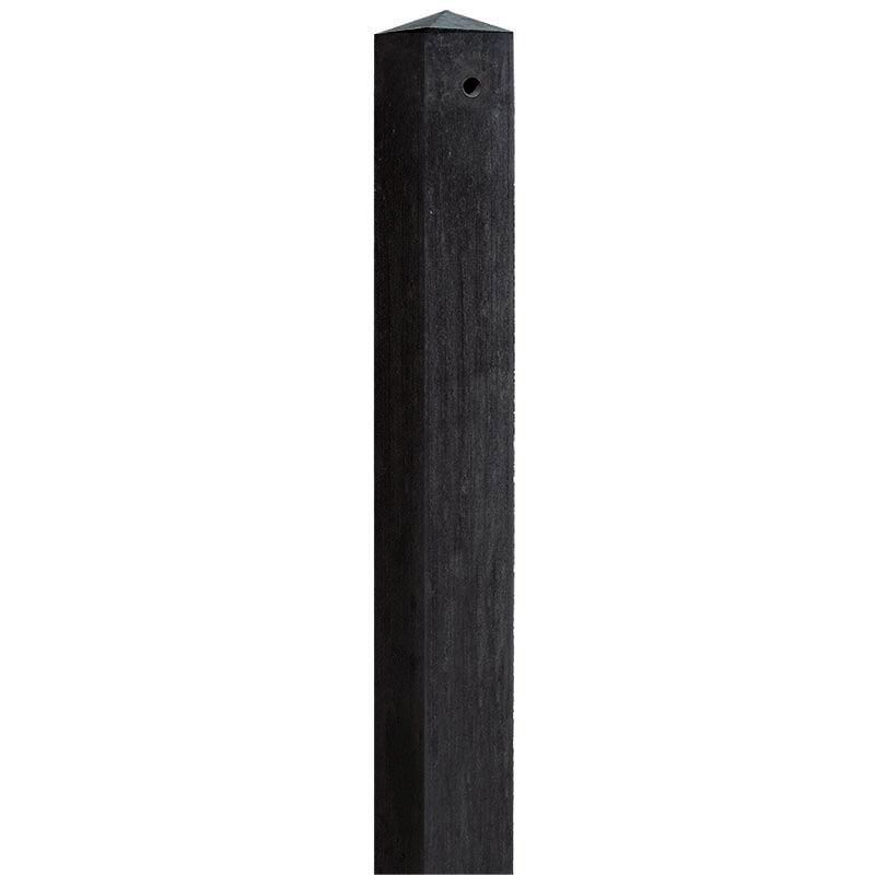 Paal beton diamantkop - tussenpaal 8,5 x 8,5 cm zwart (280 cm)