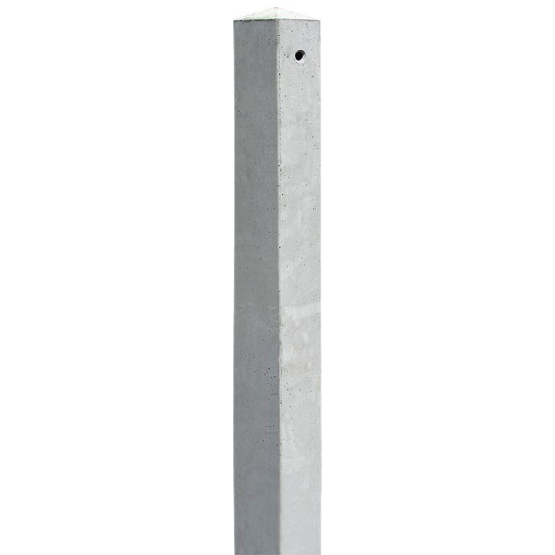 Paal beton diamantkop - tussenpaal - 8,5 x 8,5 cm grijs (280 cm)
