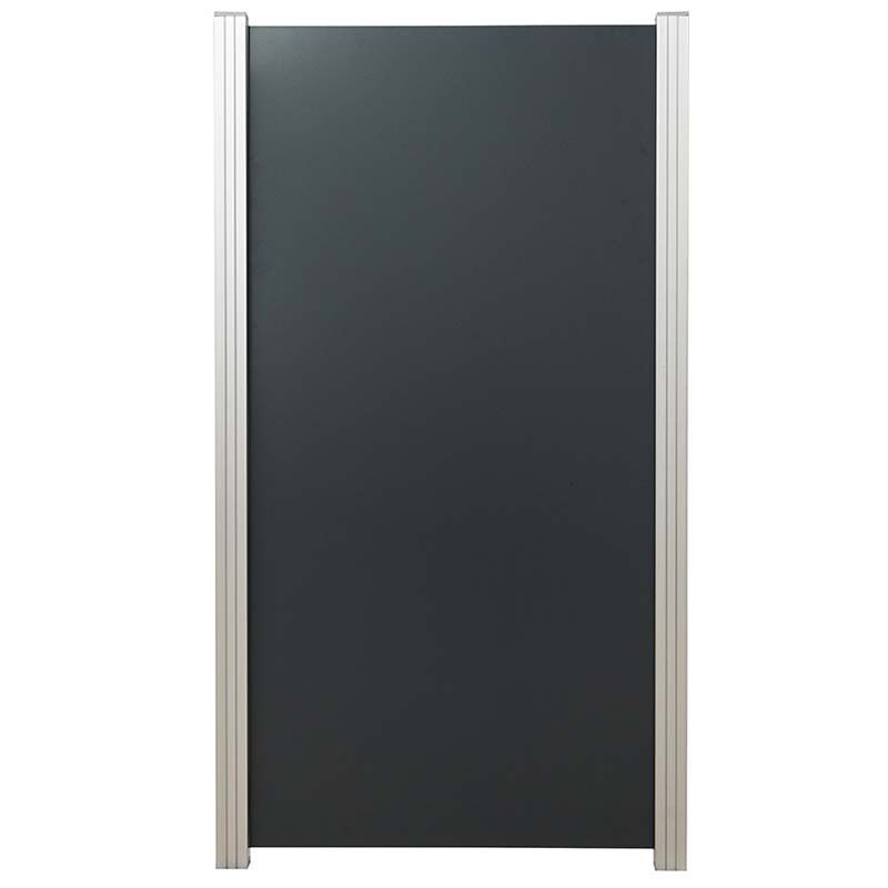 Schutting aluminium composiet donkergrijs 90 x 180 cm