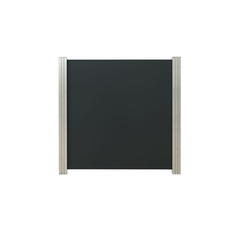 Tuinhek aluminium composiet donkergrijs 90 x 97 cm
