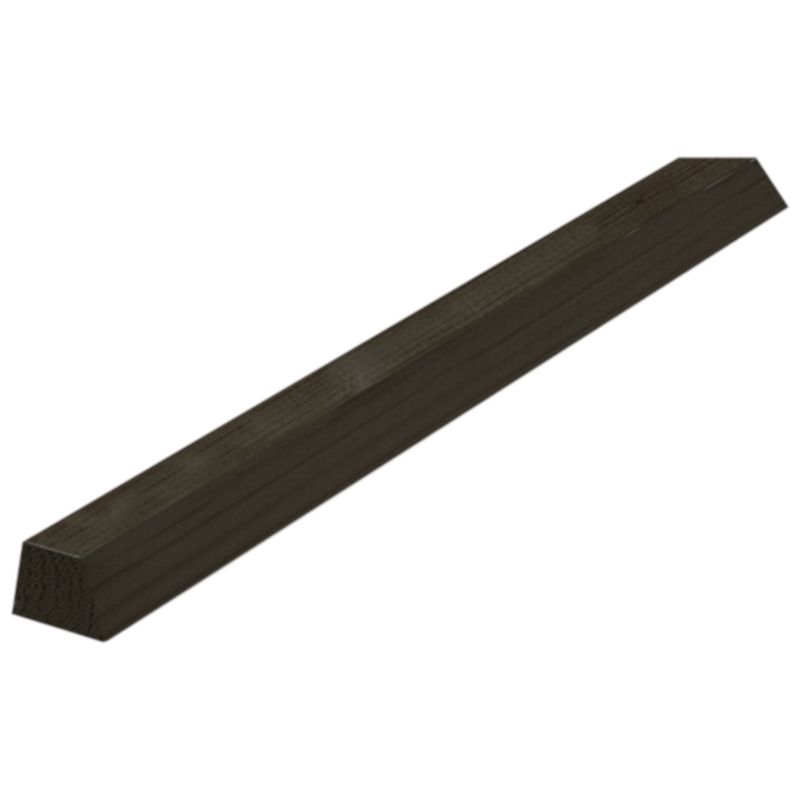 Ventilatielat vuren verduurzaamd 2,8 x 4,5 cm zwart