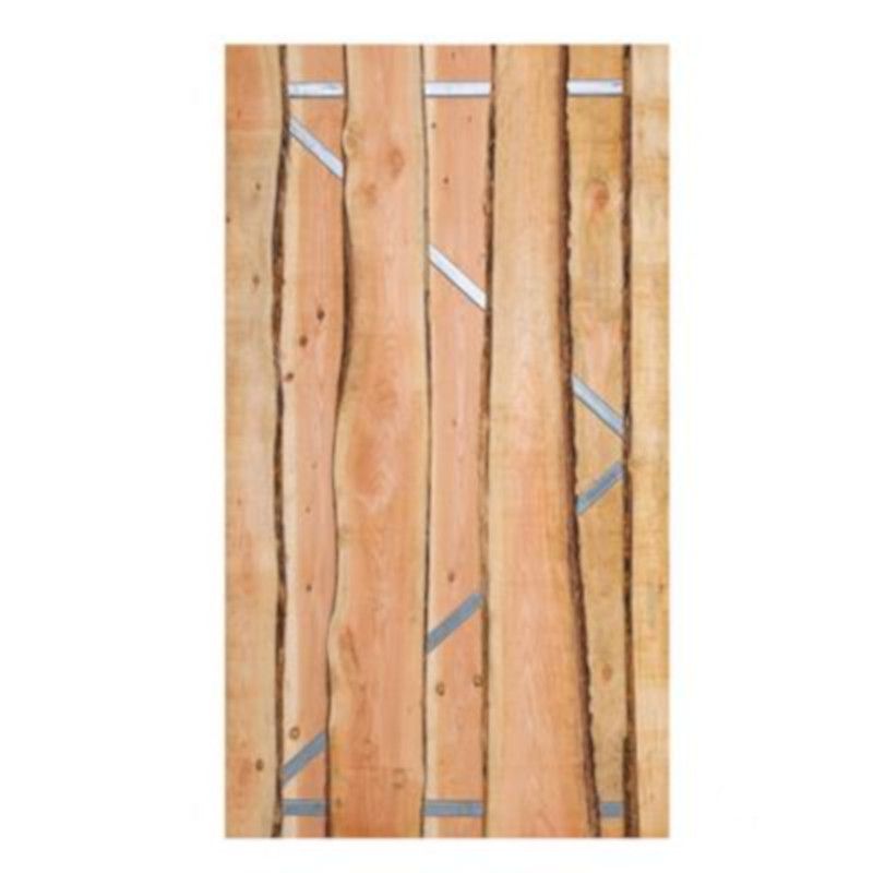 Tuindeur Douglas Country (100 x 180 cm) met stalen frame dikte 5,6 cm