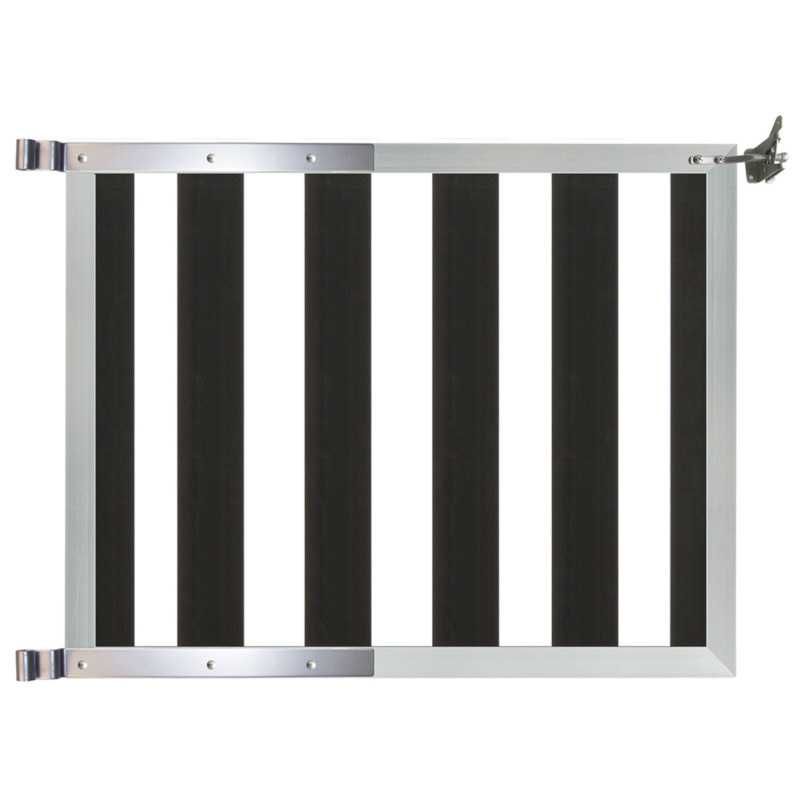 Tuinhek poort composiet Design antraciet met blank alu frame incl. hang- en sluitwerk (100 x 100 cm)