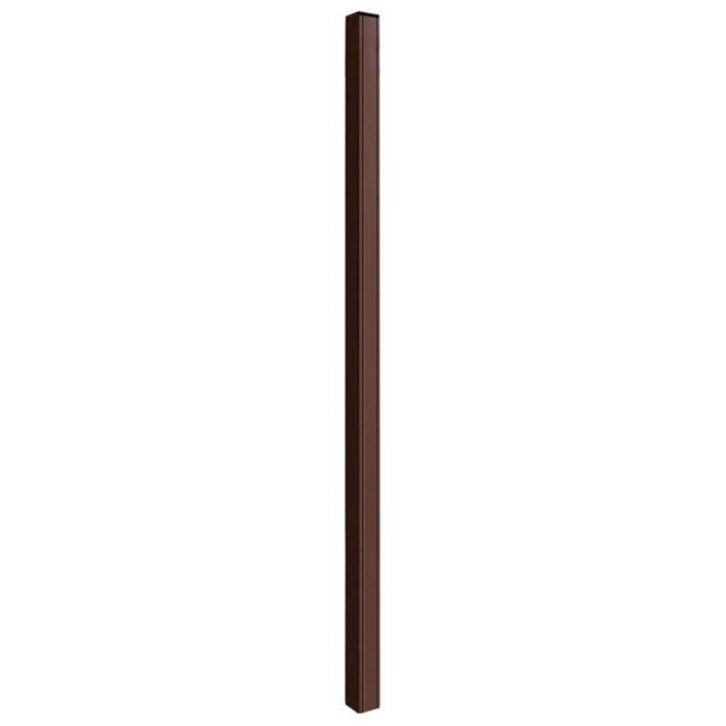 Tuinpaal donkerbruin aluminium met houten kern (6,8 x 6,8 x 186 cm)