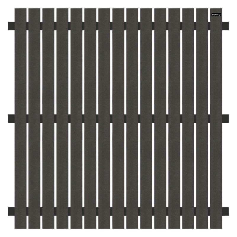 Schutting composiet Dark Line antraciet met antraciet aluminium frame (180 x 180 cm)