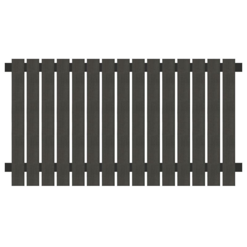 Tuinhek composiet Dark Line antraciet met antraciet alu gepoedercoat frame (180 x 100 cm)