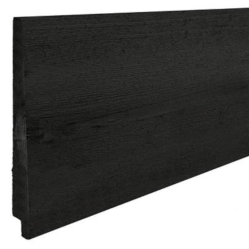 Naaldhout Thermo zwart 1,2/2,6 x 17,5(19) cm - 3.60 meter