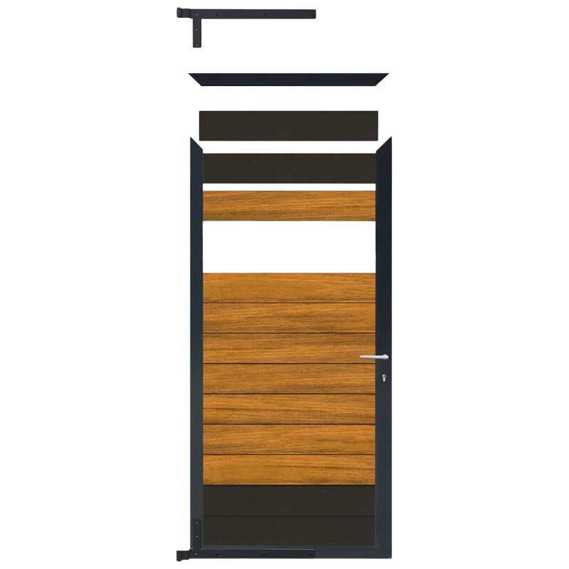 Tuindeur frame aluminium Mix & Match - antraciet (90 x 180 cm) inclusief beslag