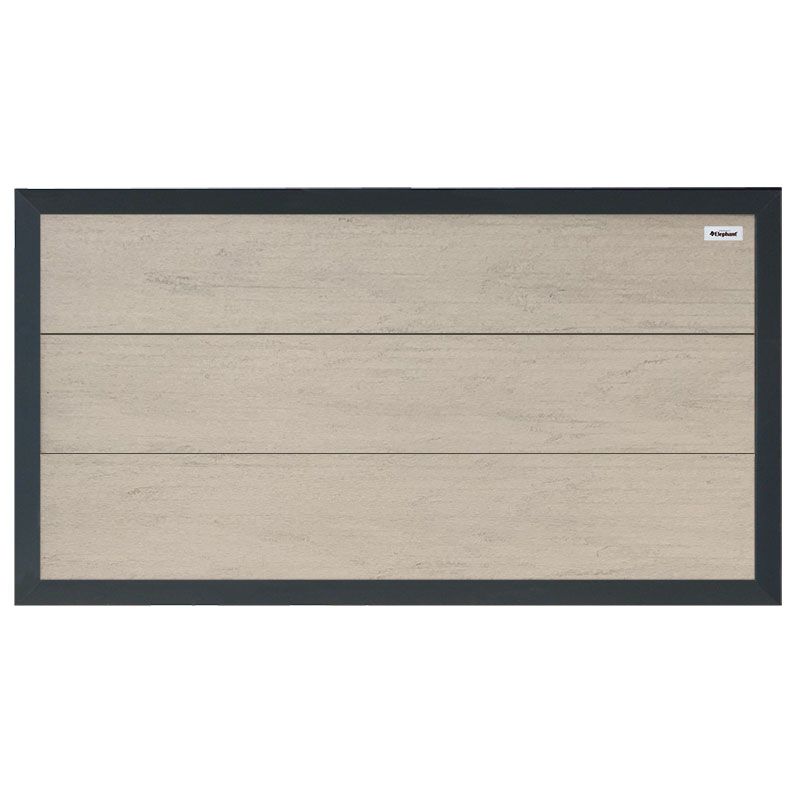 Schutting composiet laag Forte betongrijs met antraciet aluminium kader (180 x 93 cm)