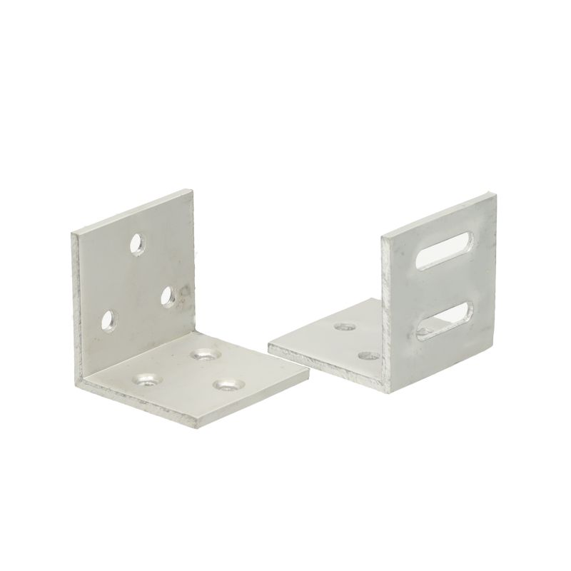 Bevestigingshoekjes 4 stuks blank aluminium met schroeven