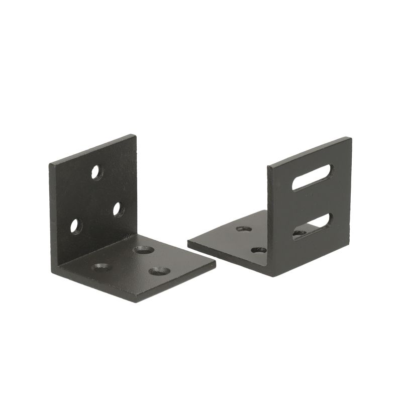 Bevestigingshoekjes 6 stuks antraciet aluminium met schroeven