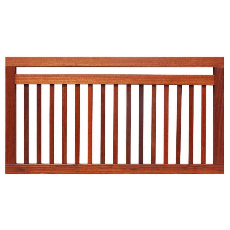 Tuinhek hardhout bankirai - Industrieel - Naturel geolied (150 x 80 cm)