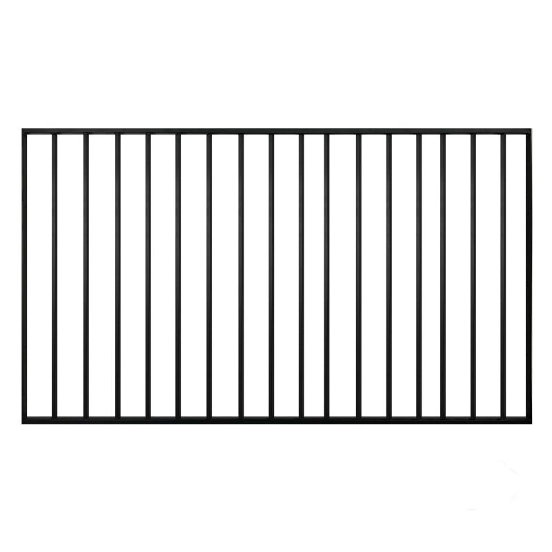 Tuinhek aluminium zwart gepoedercoat industrieel (150 x 85 cm)