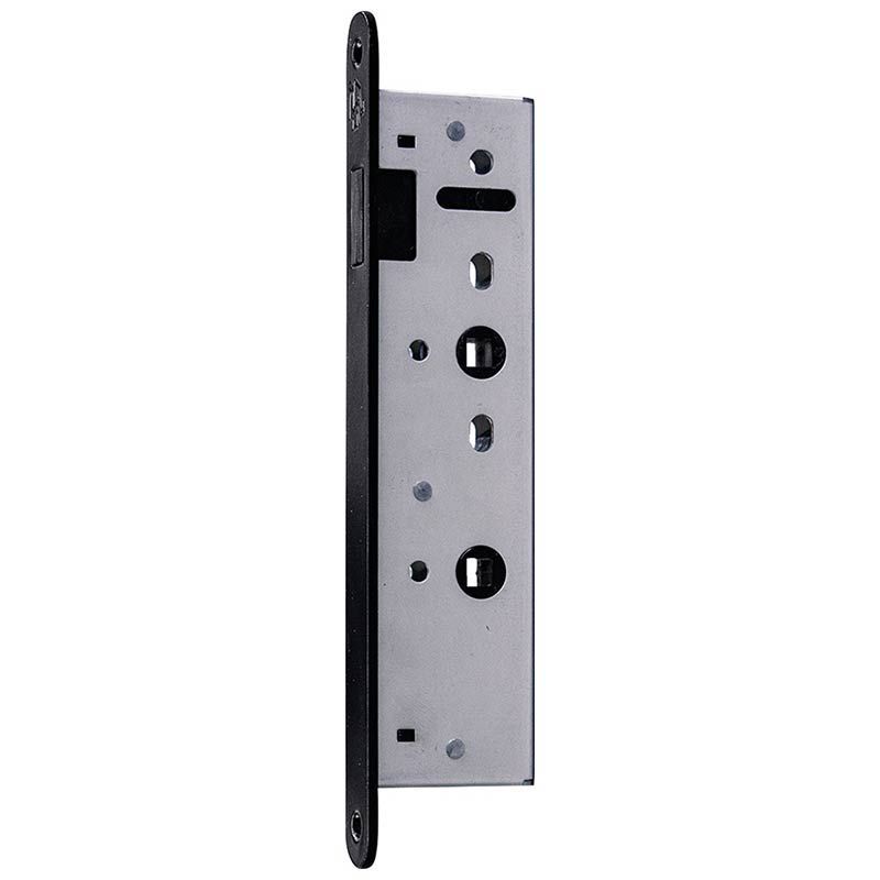 Magneet binnendeurslot zwart - vrij/bezetslot smal - opdek