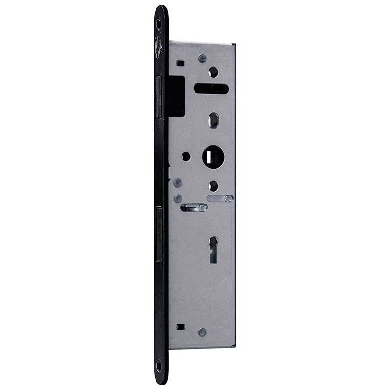Magneet binnendeurslot zwart - dag- & nachtslot smal - opdek