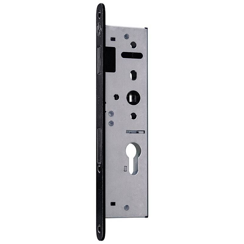 Magneet binnendeurslot zwart - cilinderslot smal - opdek