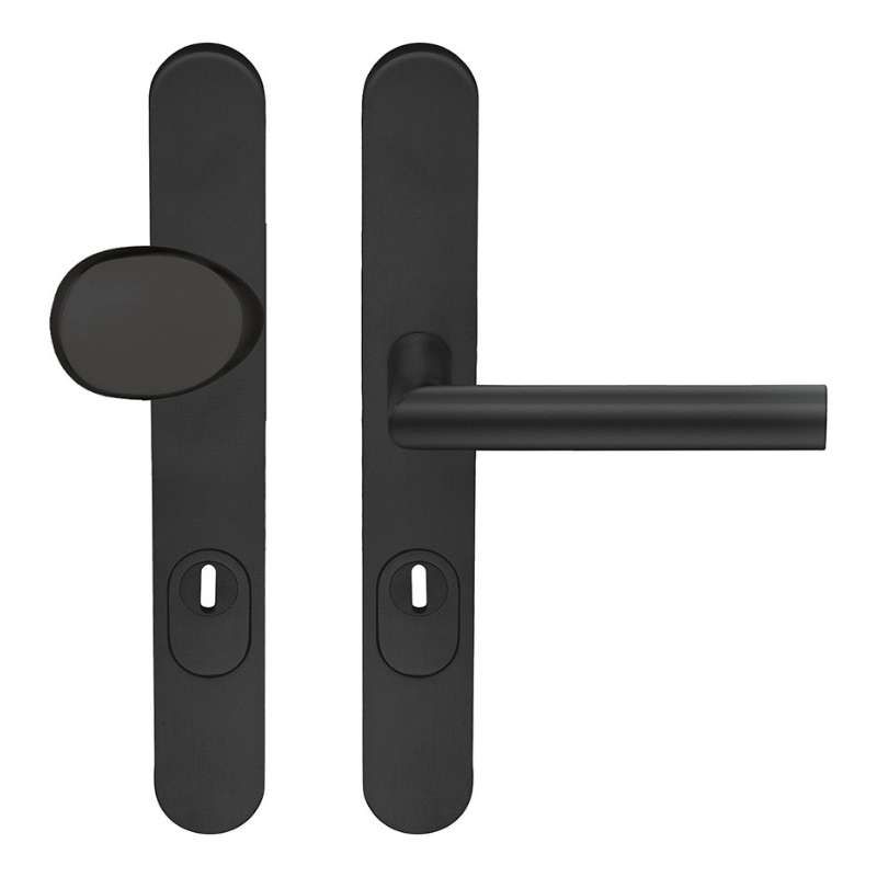 Veiligheidsset knop/kruk Forza - Anna I ovaal kerntrek - Mat Zwart