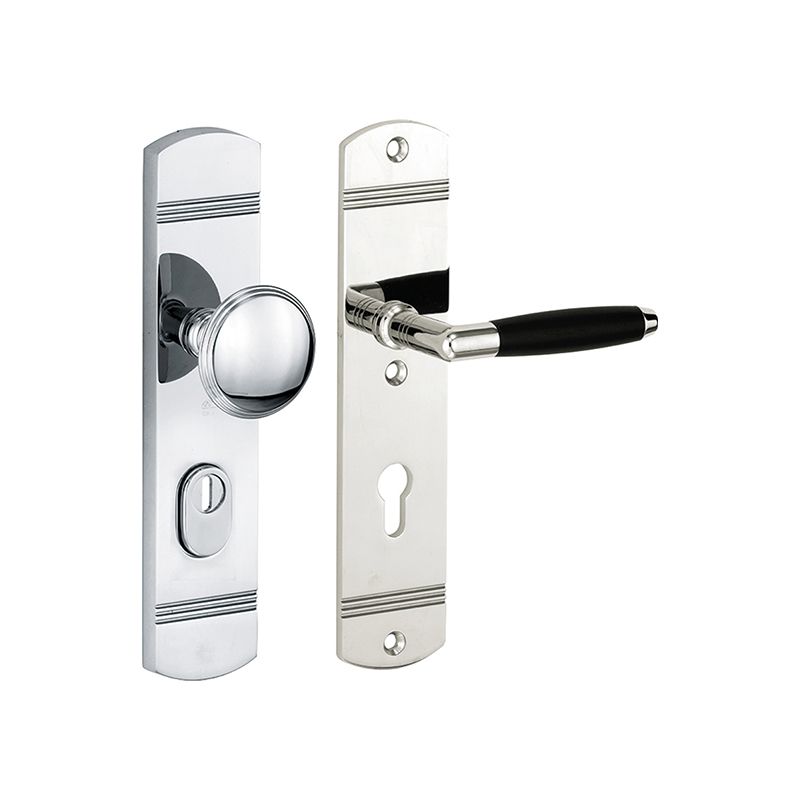 Veiligheidsset knop/kruk Forza - Marnie II rechthoekig kerntrek rechts - Mat Nikkel
