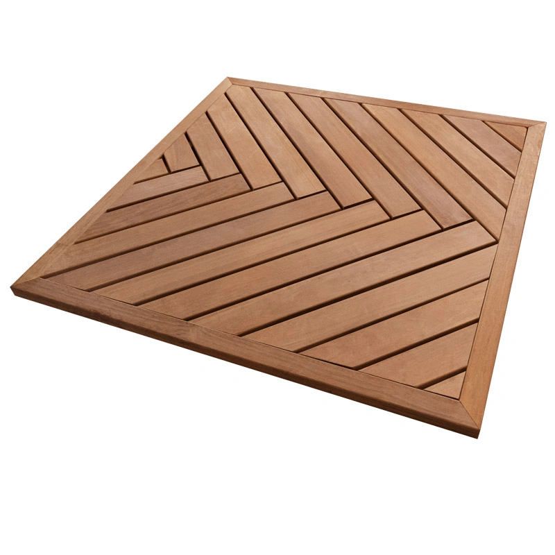 Terrastegel hardhout Almendrillo - Visgraat - 100 x 100 cm (30 mm) vlak geschaafd