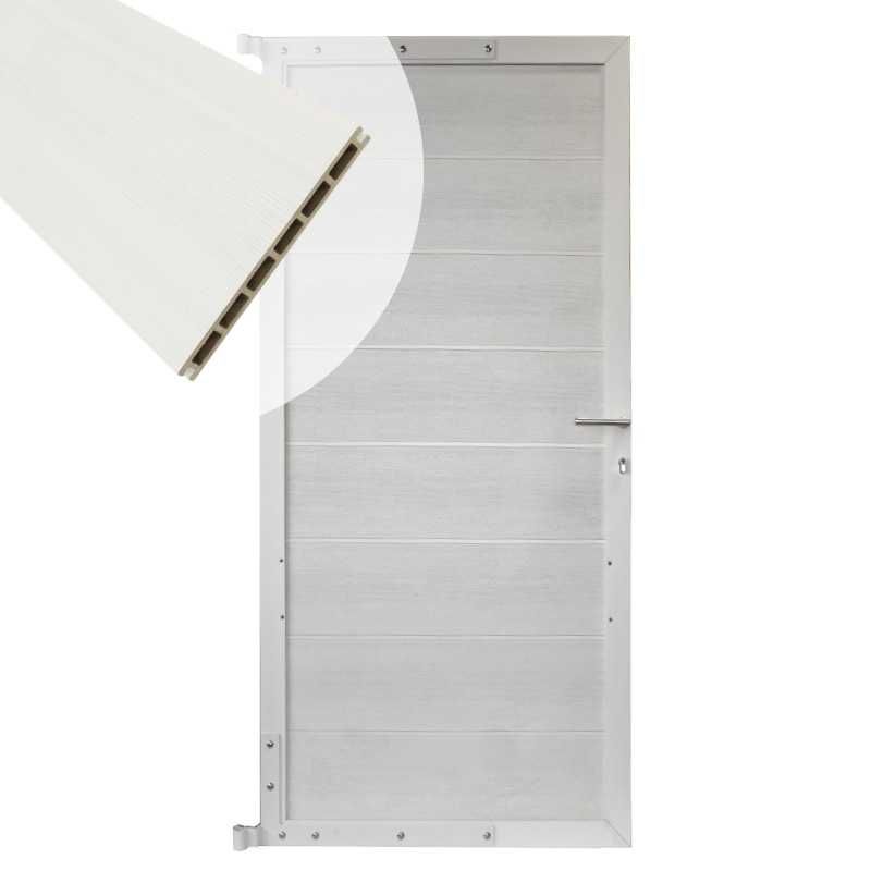 Tuindeur aluminium wit frame Modular - composiet wit (90 x 180 cm)