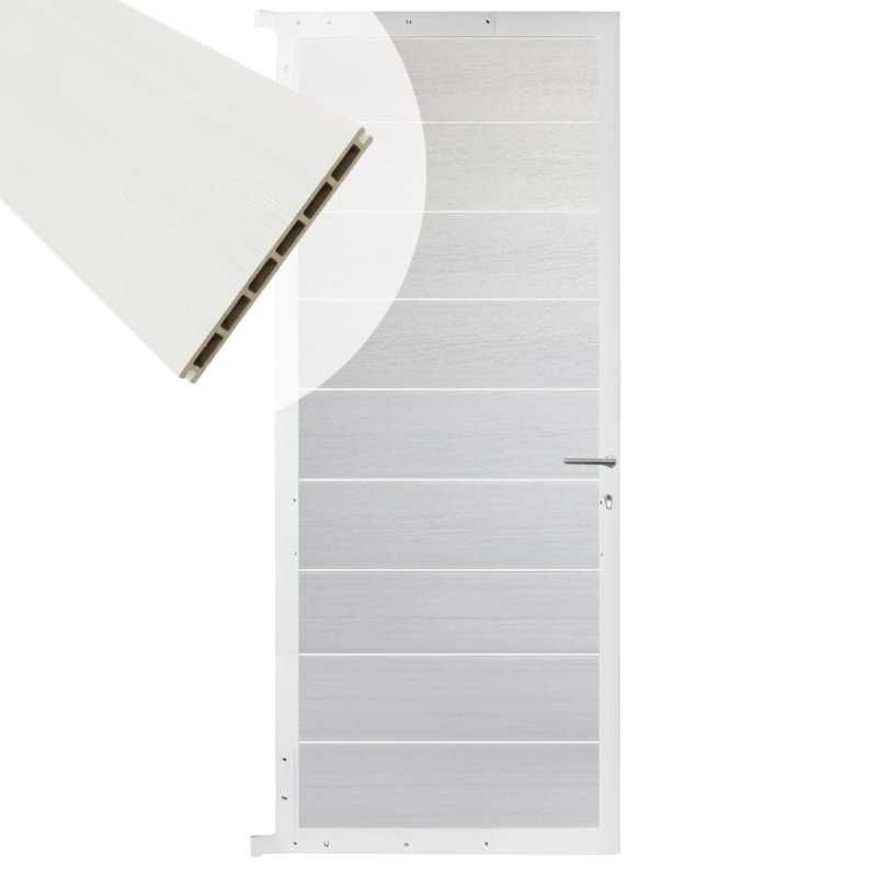Tuindeur aluminium wit frame Modular - composiet wit (90 x 200 cm)