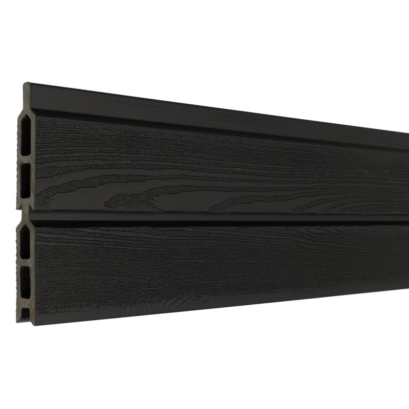 Rhombus zelfbouw - Lamel composiet co-ex - Rhombus Double zwart - 180 x 15 cm (6 stuks)