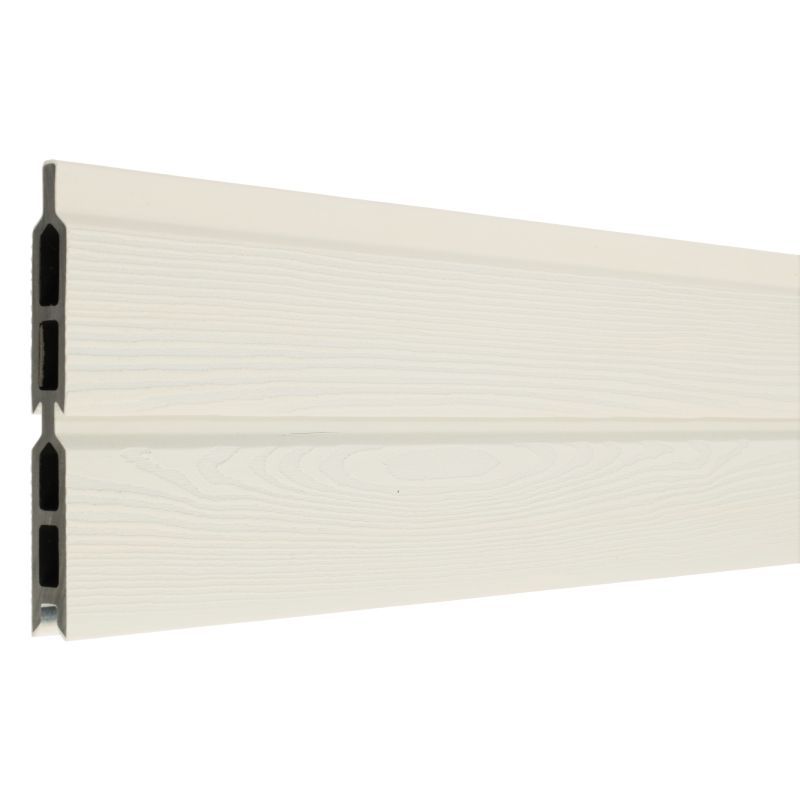 Rhombus zelfbouw - Lamel composiet co-ex - Rhombus Double wit - 180 x 15 cm (12 stuks)