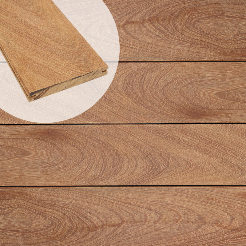 Vlonderplank hardhout Cumaru 2,1 x 14,5 cm geschaafd voor Deckwise clips