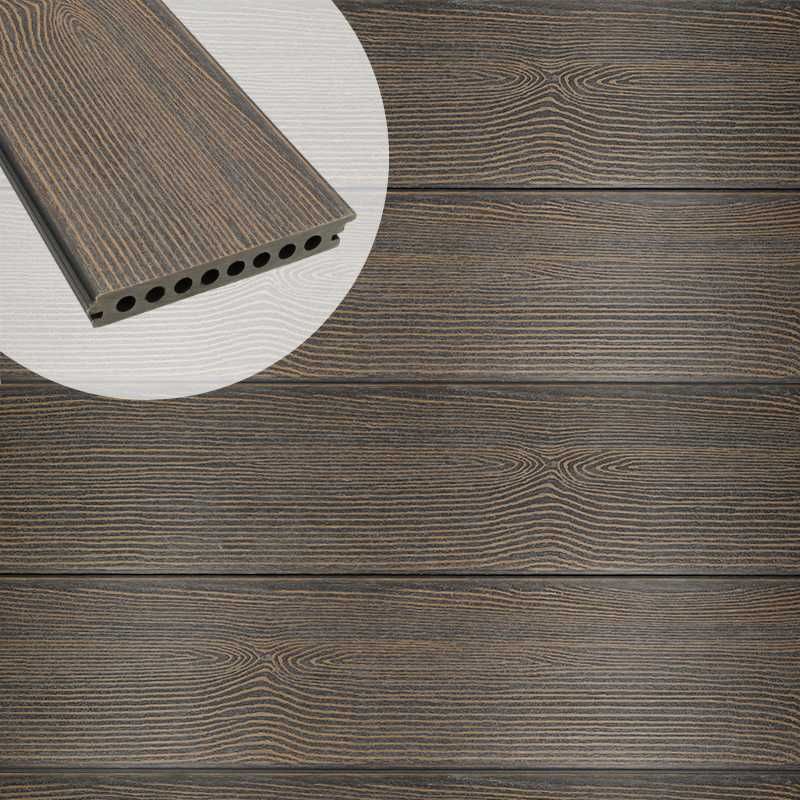 Vlonderplank composiet semi massief co-extrusie naadloos 2,1 x 14 cm Dark Oak