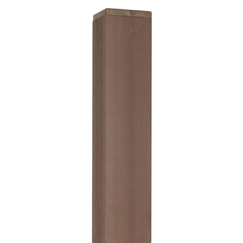 Tuinpaal composiet Basic donkerbruin met houten kern 6,8 x 6,8 x 270 cm