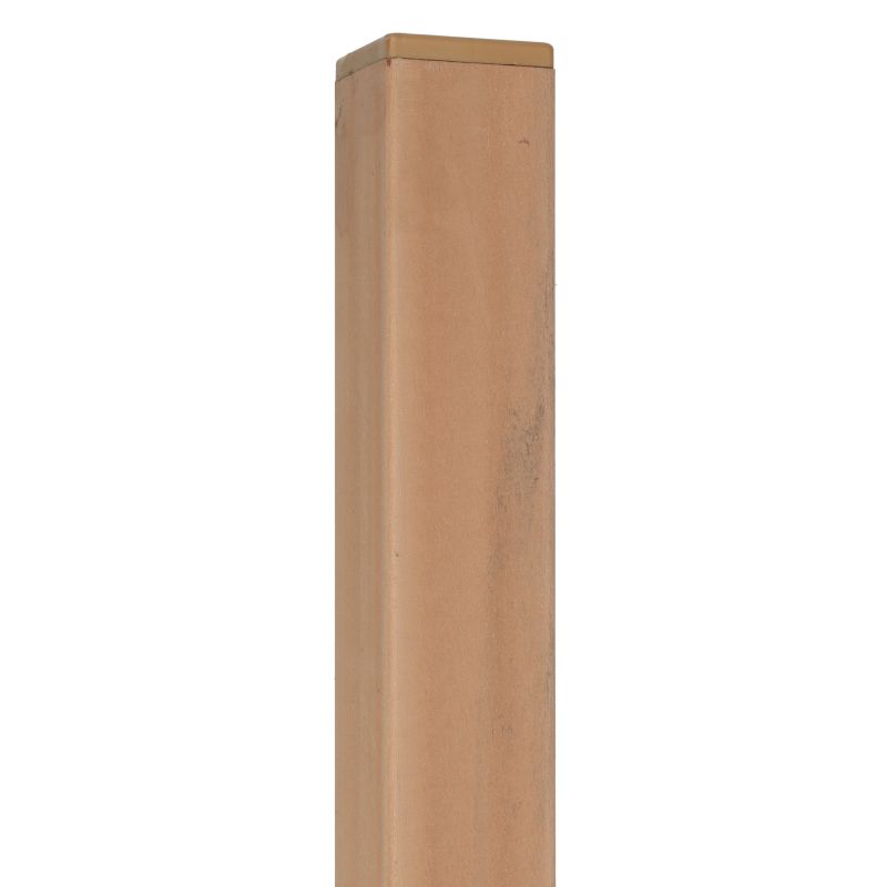 Tuinpaal composiet Basic bruin gevlamd met houten kern 6,8 x 6,8 x 270 cm