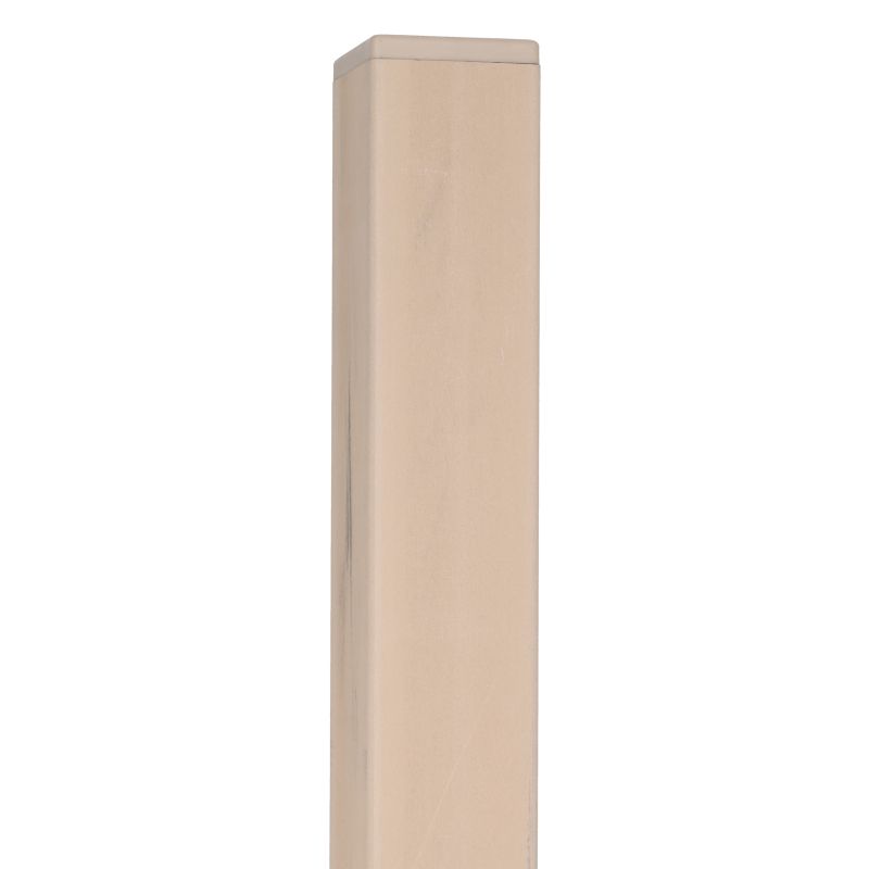 Tuinpaal composiet Basic steengrijs gevlamd met houten kern 6,8 x 6,8 x 270 cm