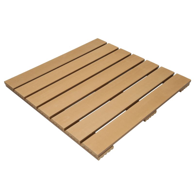 Terrastegel composiet 50 x 50 cm teak FSC (24 mm) massief