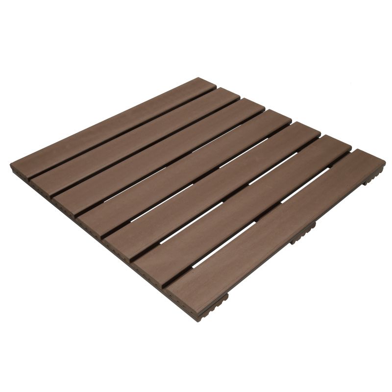 Terrastegel composiet 50 x 50 cm donkerbruin FSC (24 mm) massief