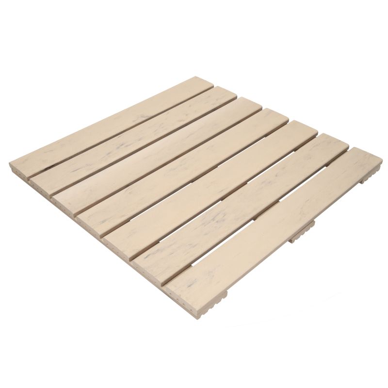 Terrastegel composiet 50 x 50 cm steengrijs gevlamd FSC (24 mm) massief