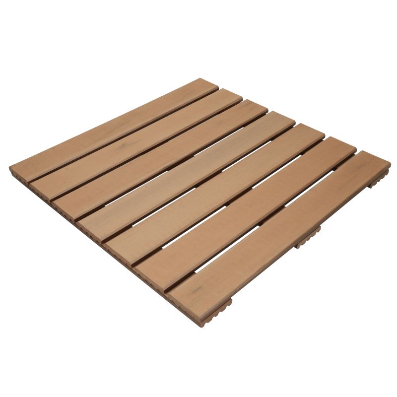 Terrastegel composiet 50 x 50 cm bruin gevlamd FSC (24 mm) massief