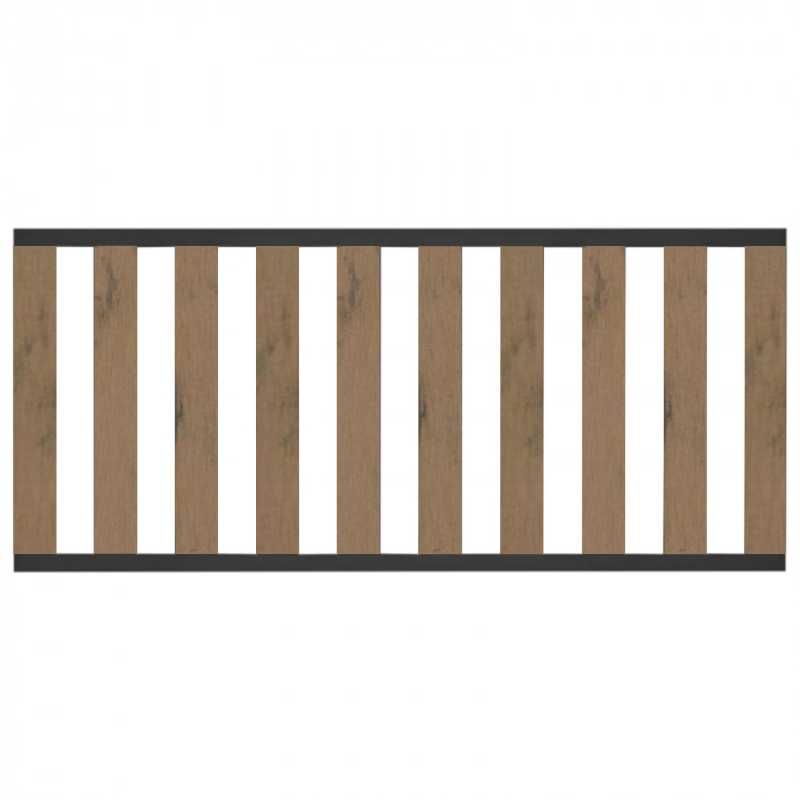 Tuinhek bruin gevlamd composiet Design met antraciet aluminium frame (180 x 80 cm)